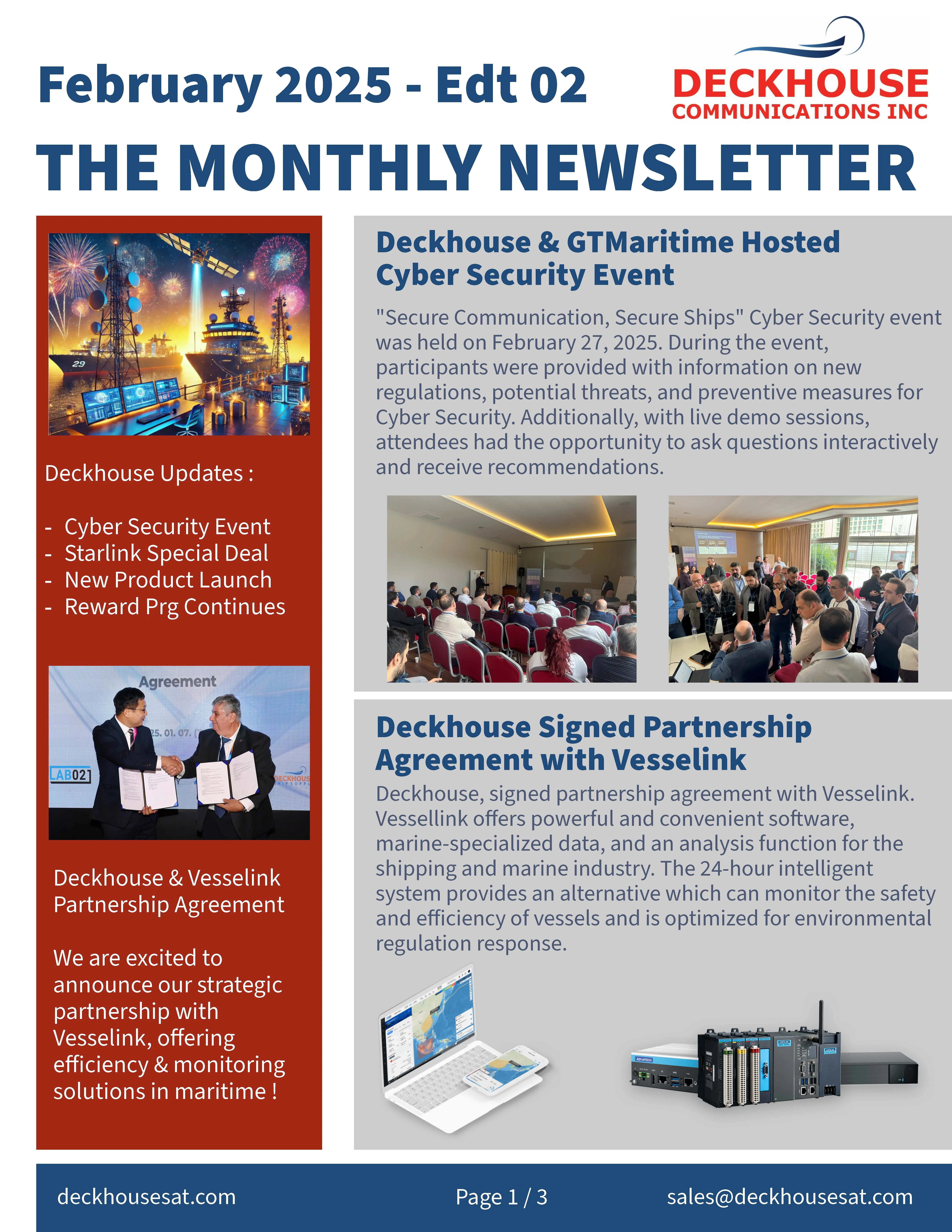 Deckhouse February Newsletter