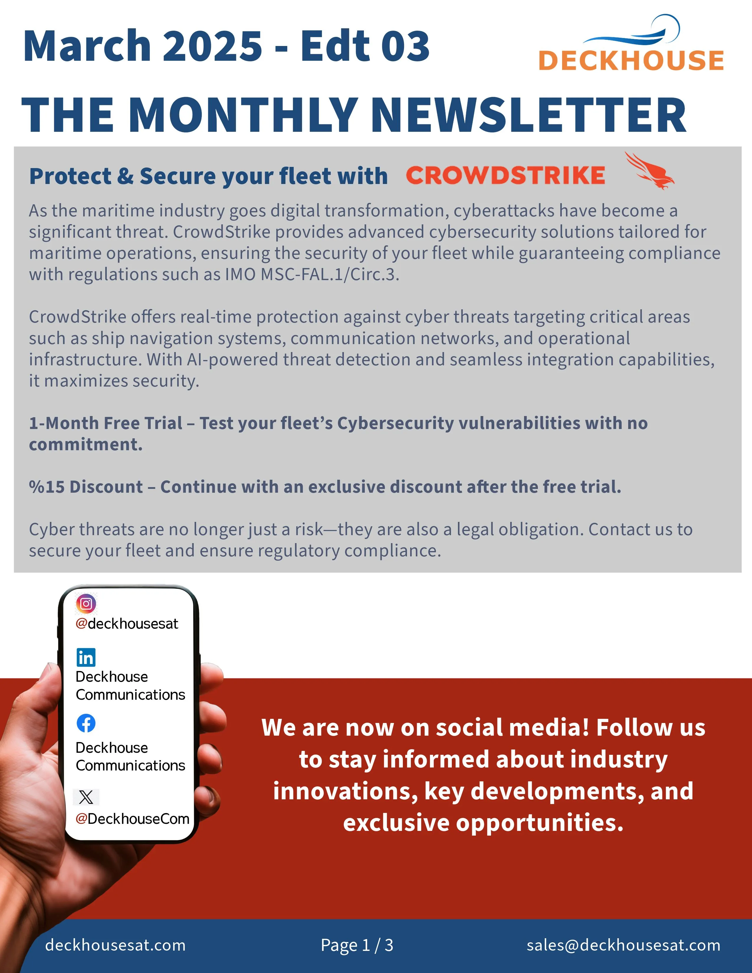 Deckhouse March Newsletter